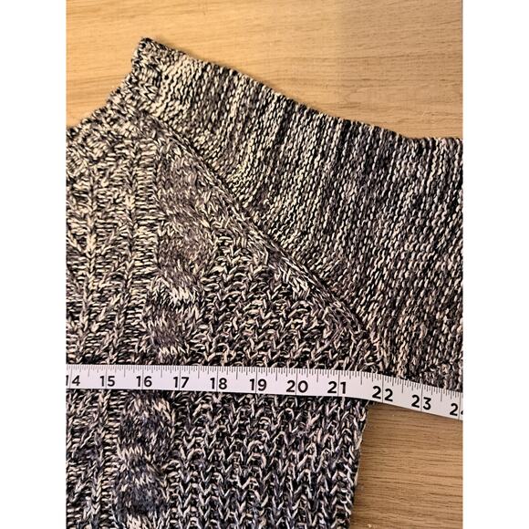 Sonoma Cotton Blend Grey Black White Knit Sweater Sz L - Picture 4 of 5